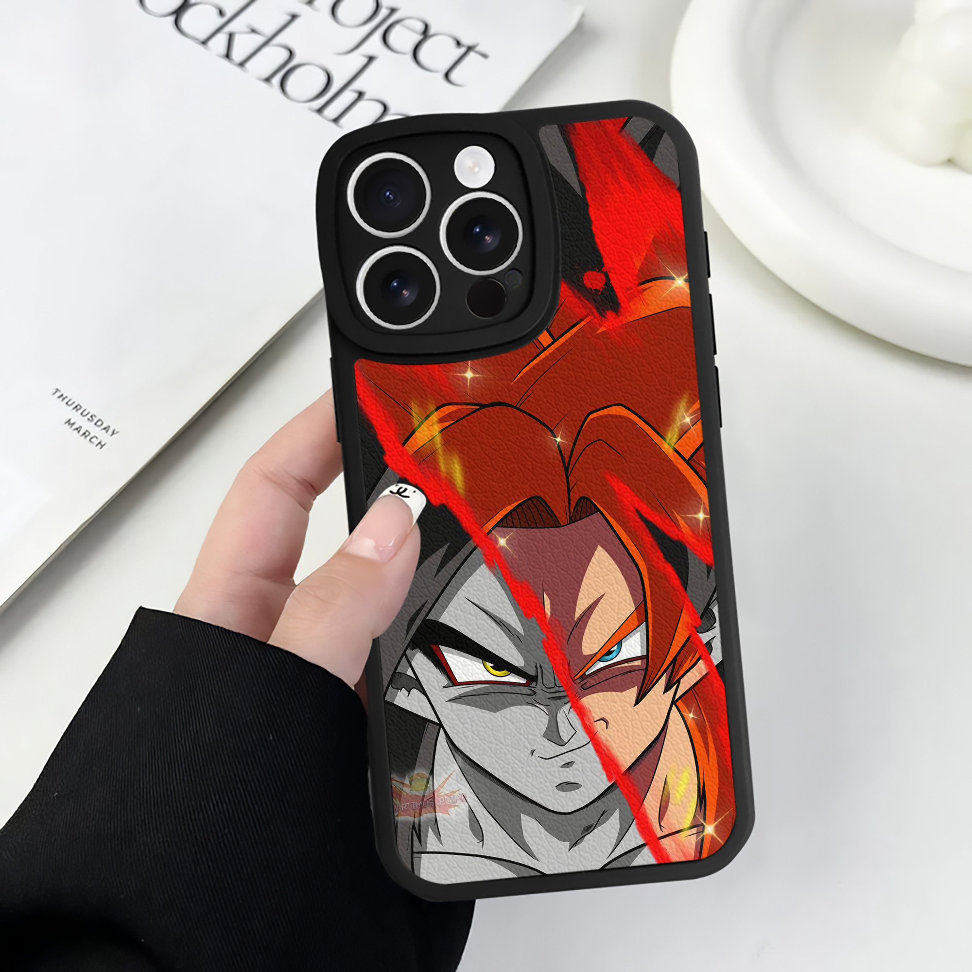 （画像用） ドラゴンボール DRAGON BALL 【iPhone 16シリーズ対応】シリコンスマホケース（レザー調） 材質：シリコン